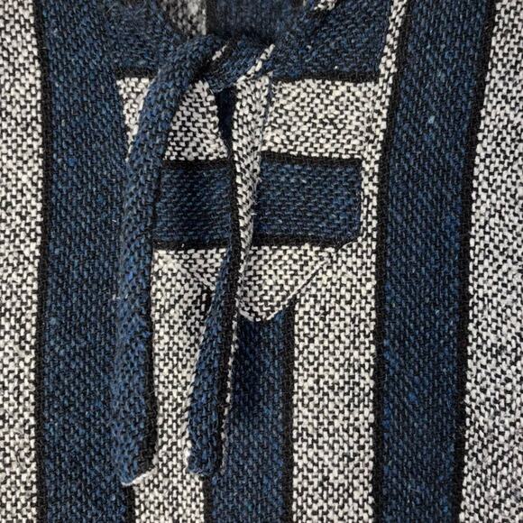 Molina vintage Baja Hoodie Sweater pullover Size Medium Unisex Blue and Gray - Picture 8 of 16